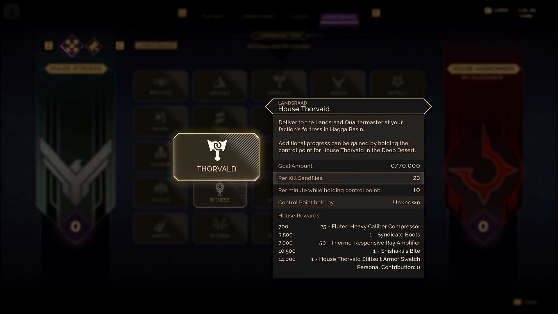 Complete tasks to gain favor with the Great Houses (Image via Funcom)